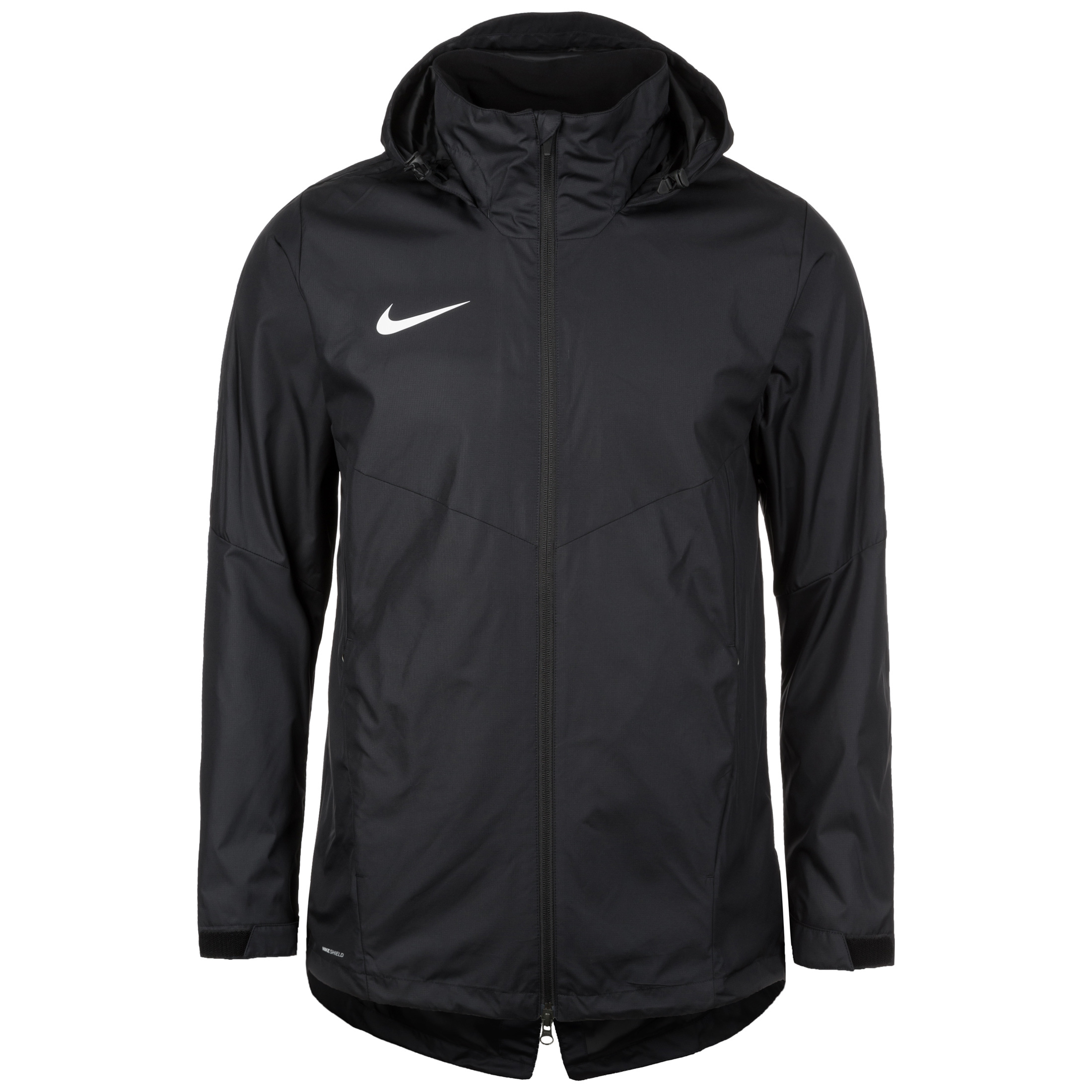 nike football academy rain jacket in black